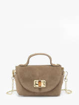Cross Body Tas Milano Bruin velvet VE24117